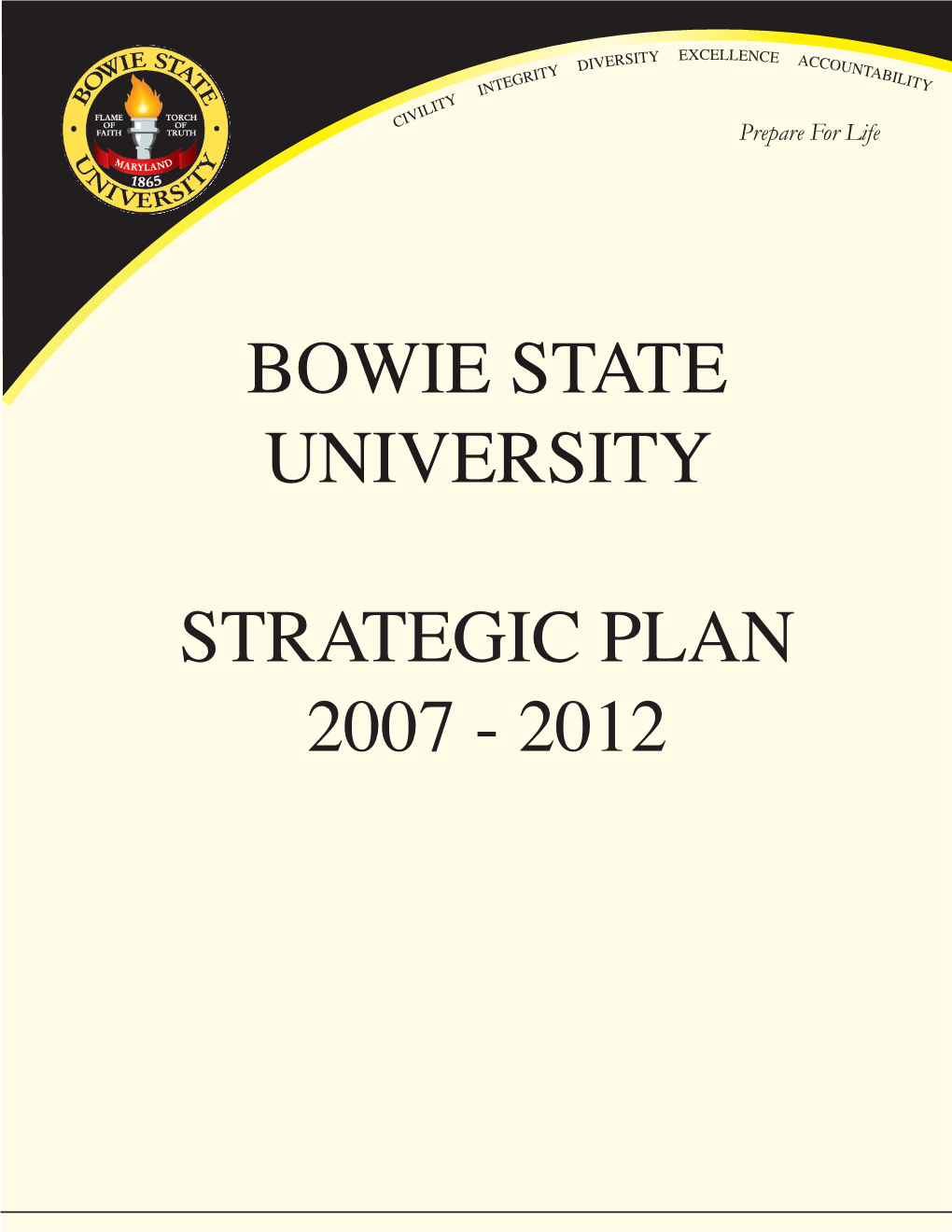 Bowie State University Strategic Plan 2007