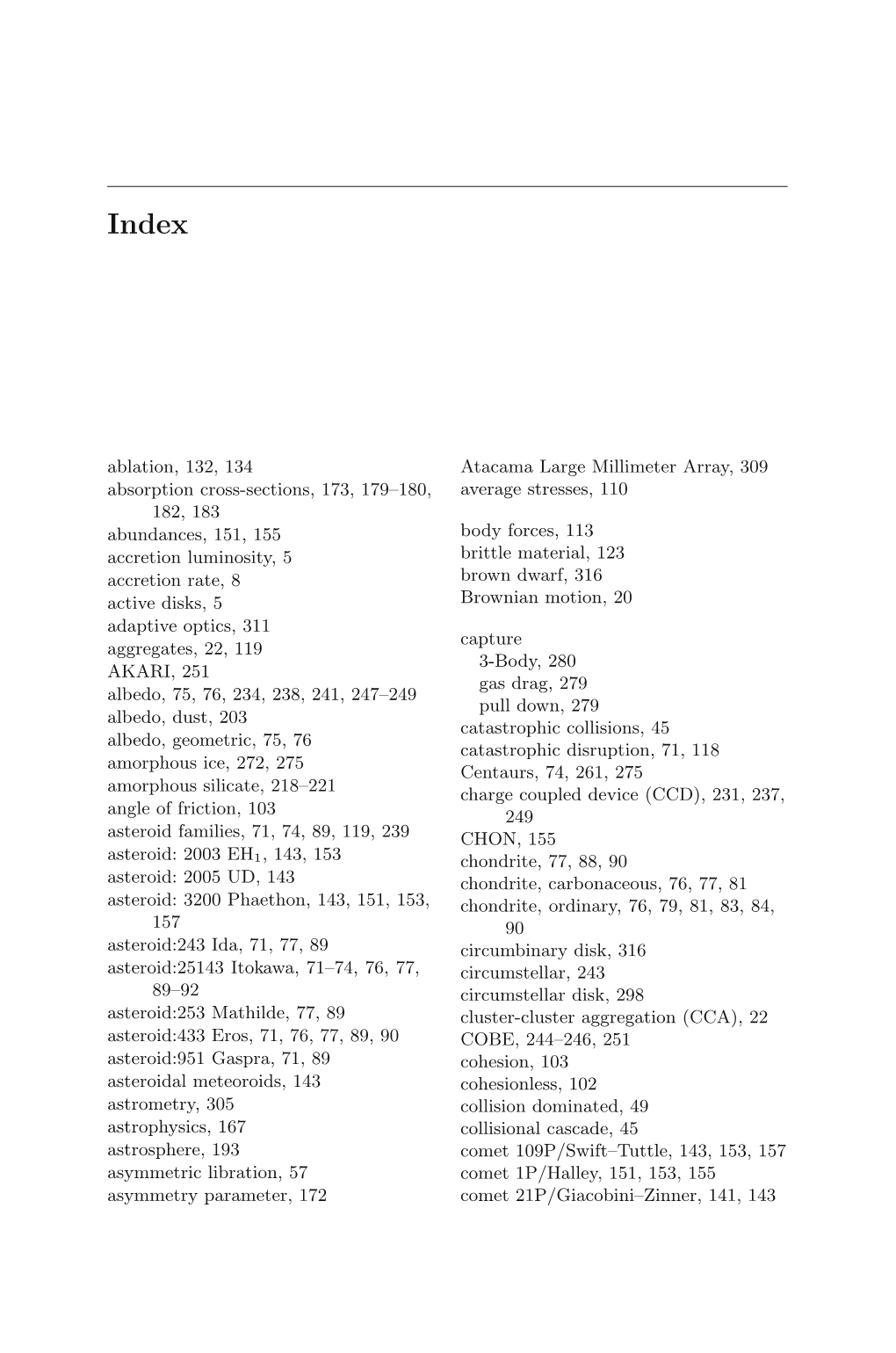 Ablation, 132, 134 Absorption Cross-Sections, 173, 179–180, 182