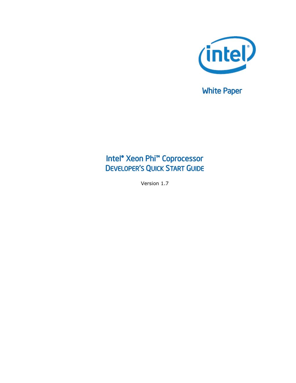 White Paper Intel® Xeon Phi™ Coprocessor