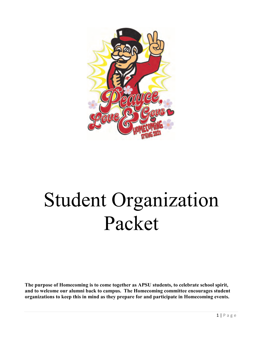 Student Organization Packet