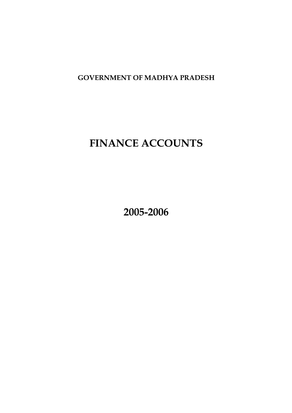 Finance Accounts 2005-2006