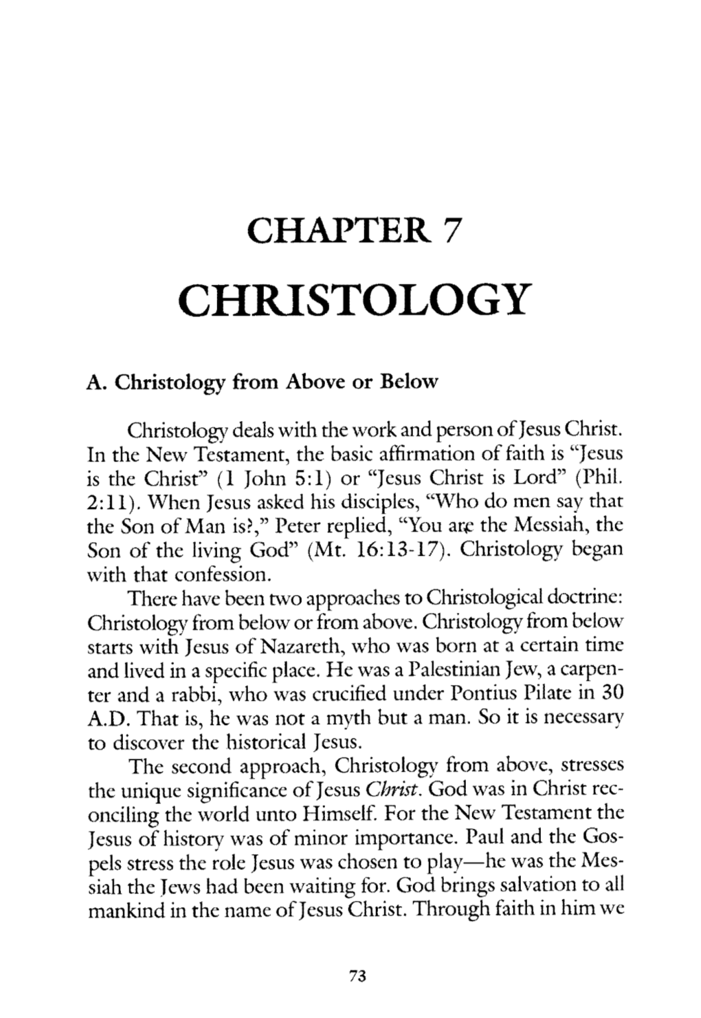 7. Christology