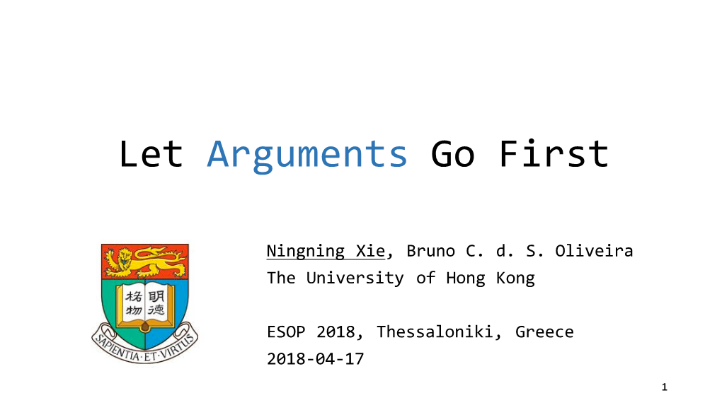 2018-04-17 Let Arguments Go First