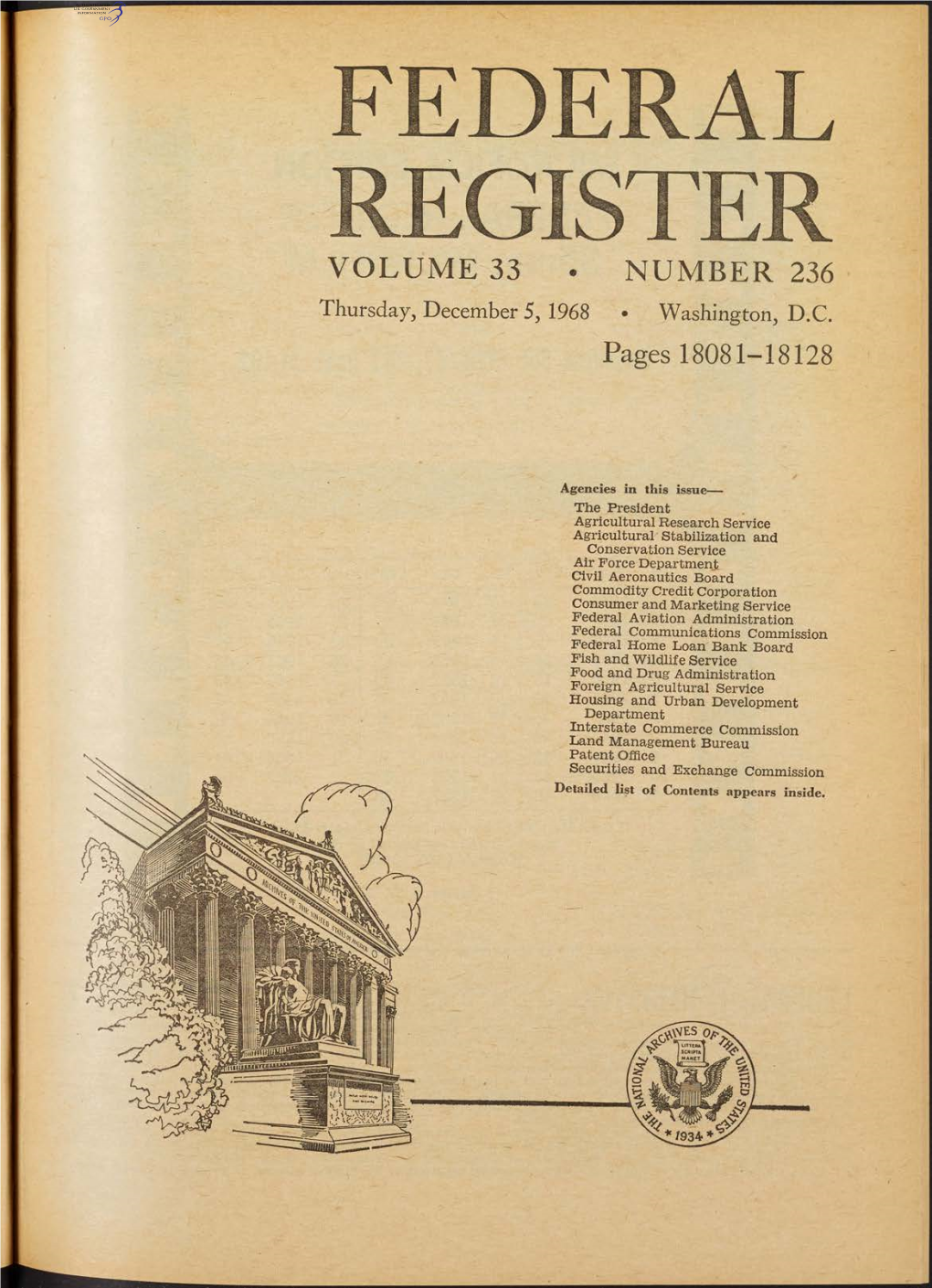 Federal Register Volume 33