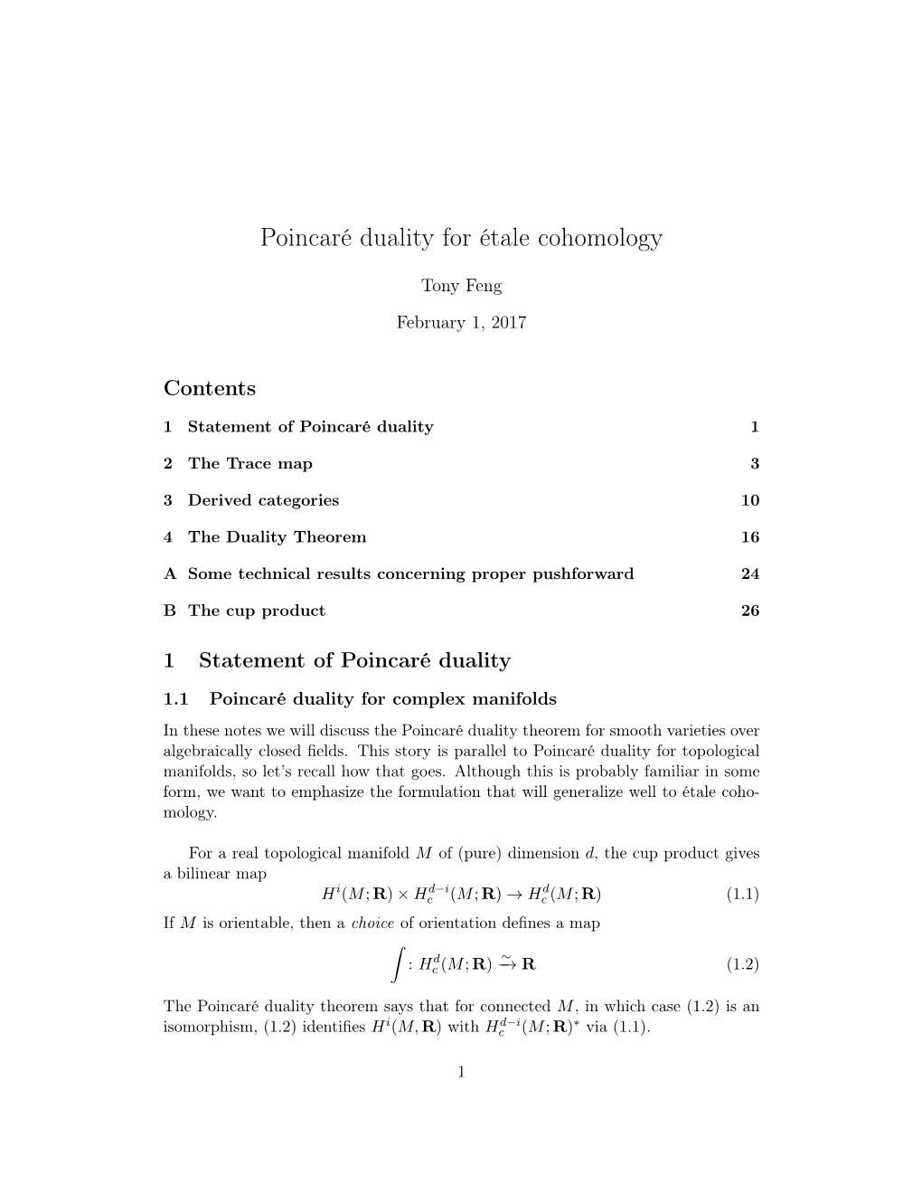 Poincaré Duality for Étale Cohomology