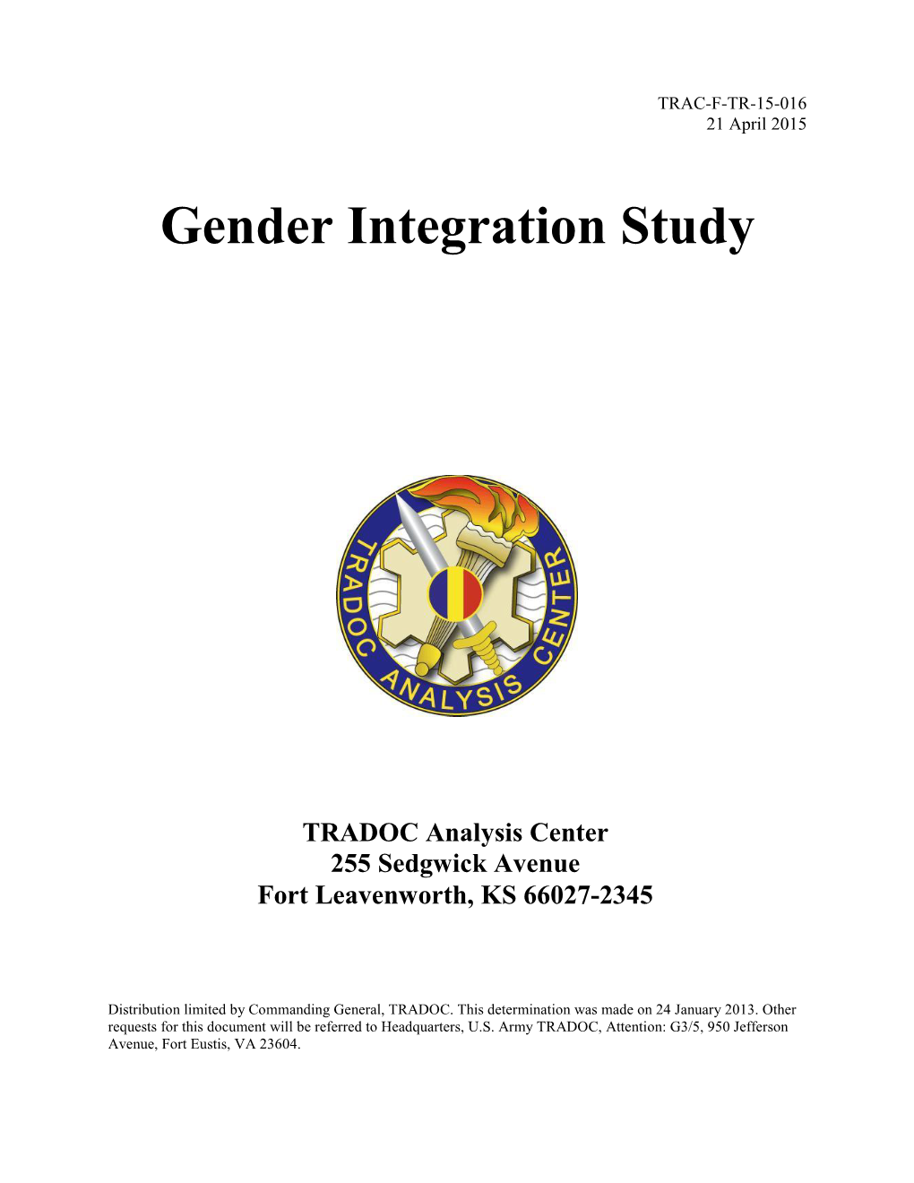 Gender Integration Study