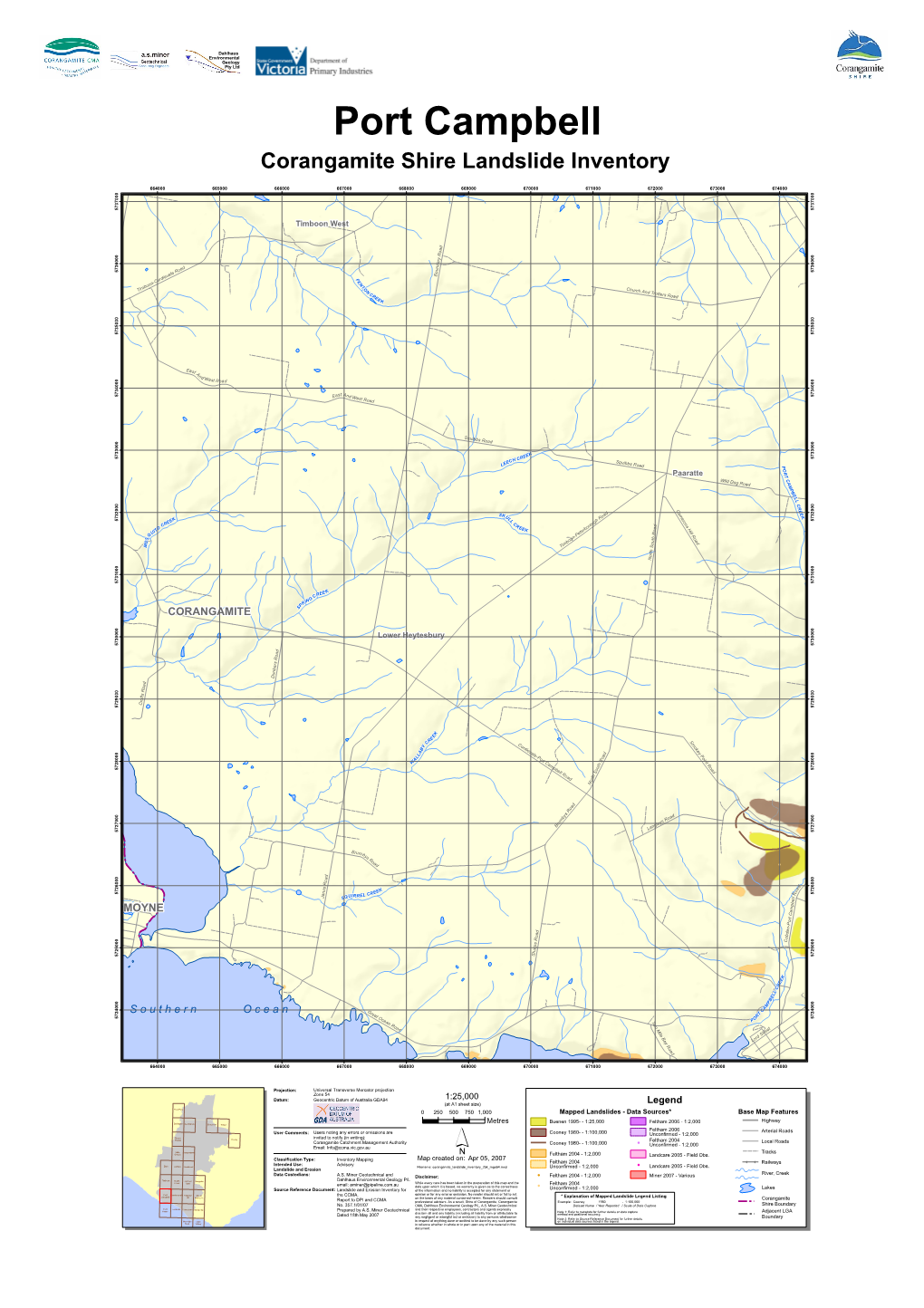 Corangamite Shire Landslide Inventory