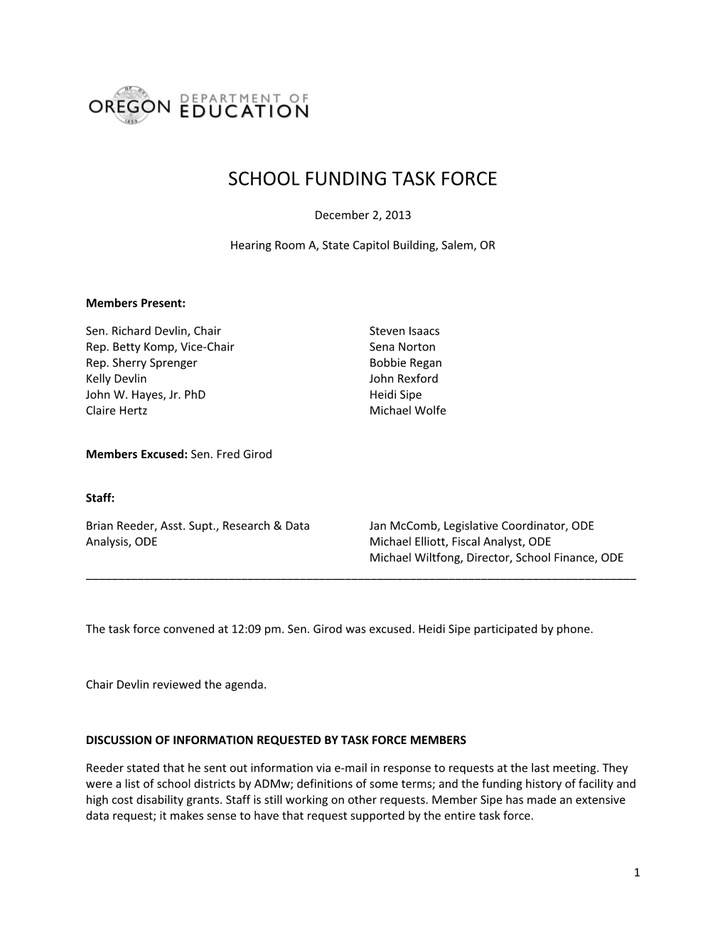 School Funding Task Force