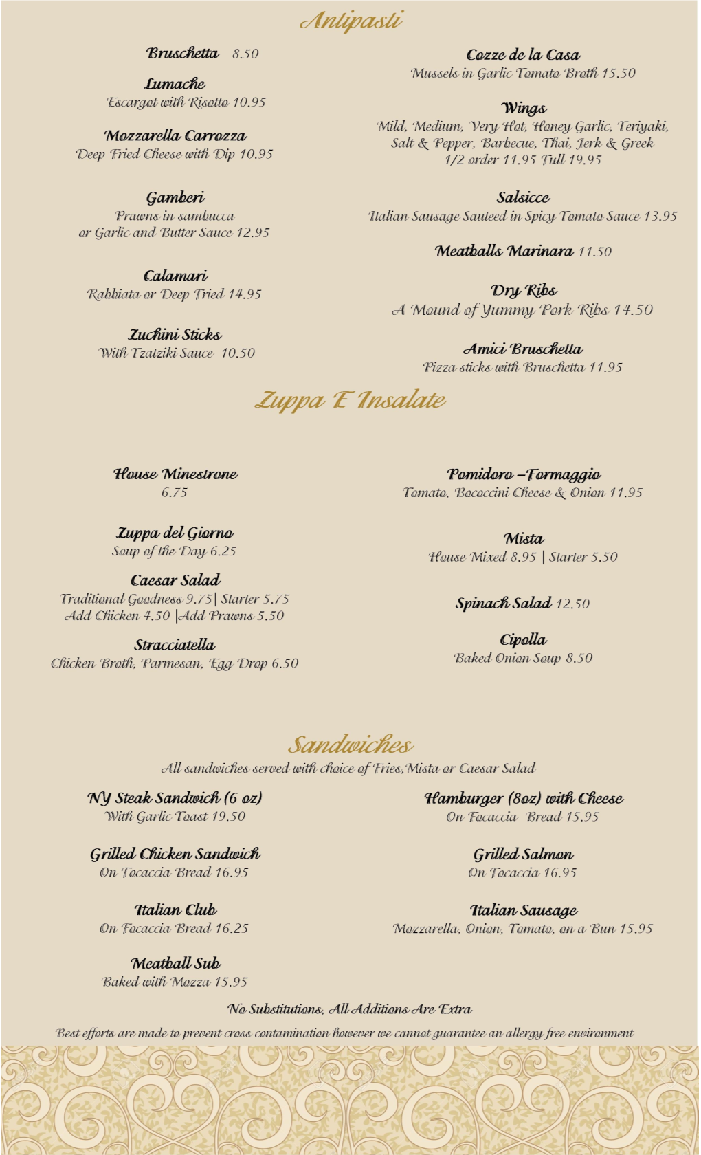 Amici.Dinner.Menu.Pdf