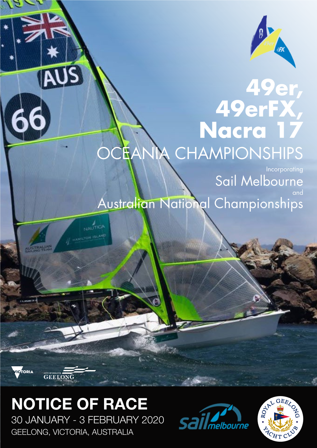 49Er, 49Erfx, Nacra 17 OCEANIA CHAMPIONSHIPS Incorporating Sail Melbourne and Australian National Championships