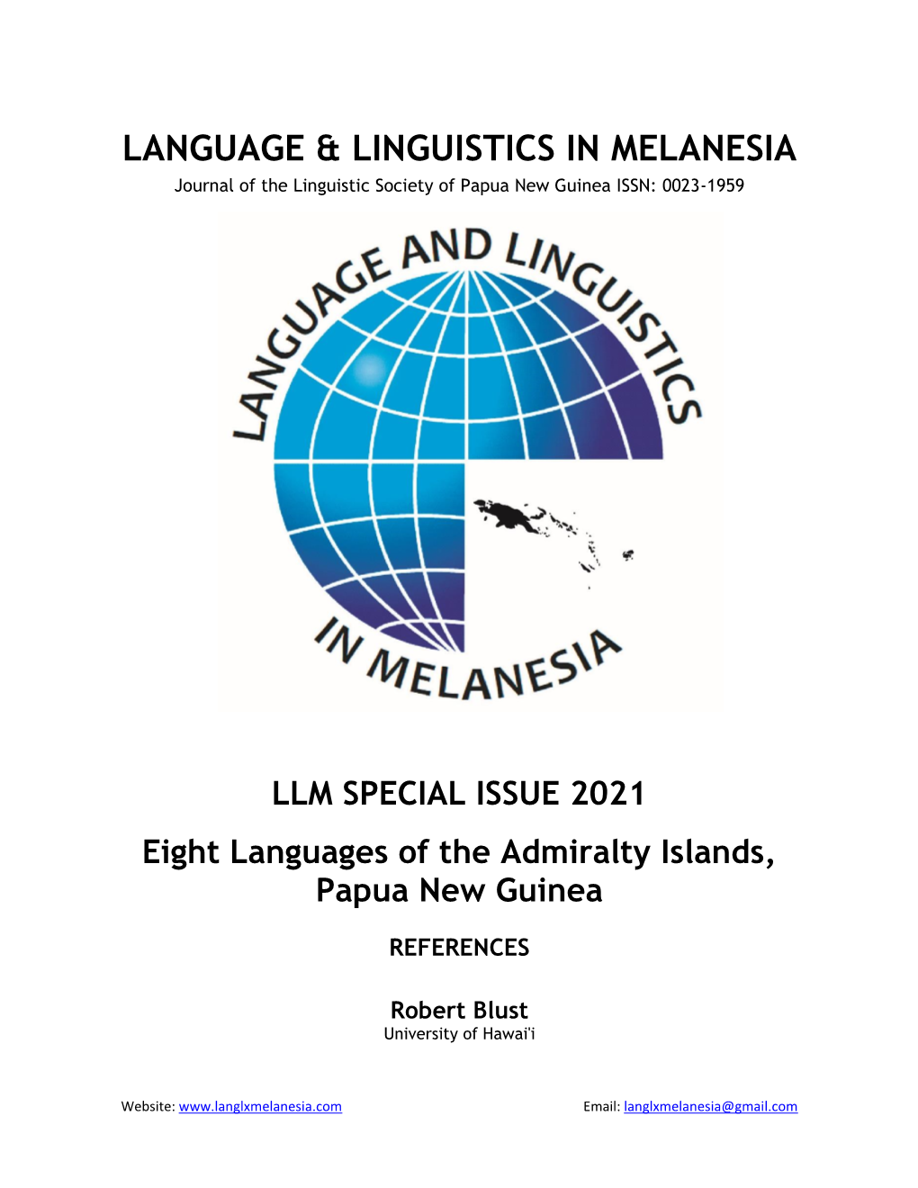 Language & Linguistics in Melanesia