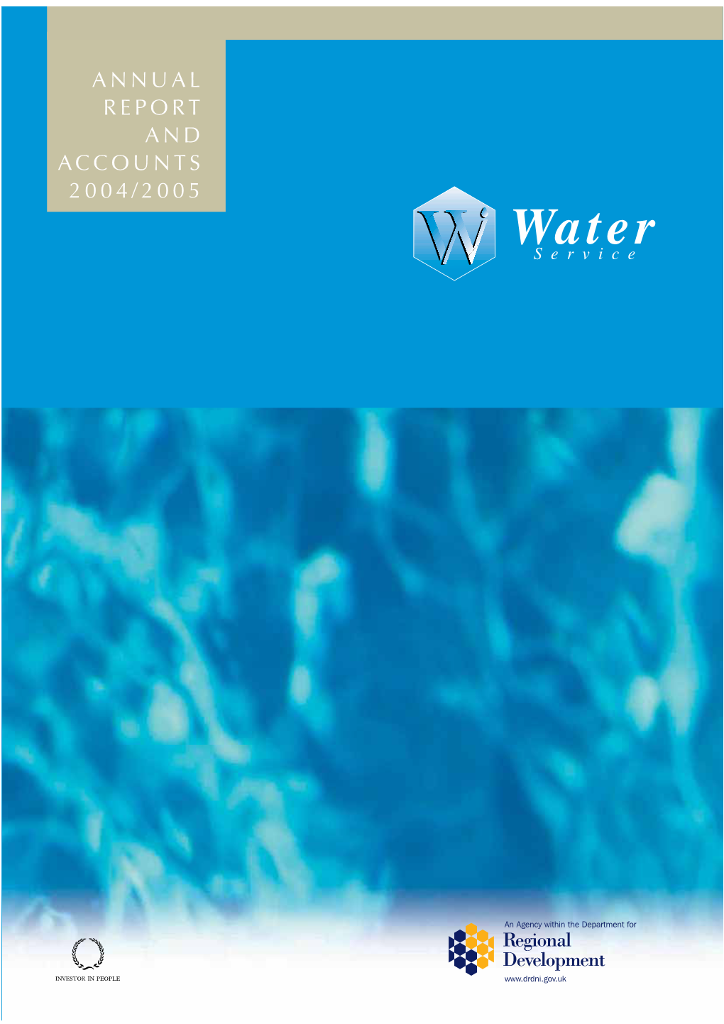 Water Service Annual Report and Accounts for the Year Ended 31 March 2005