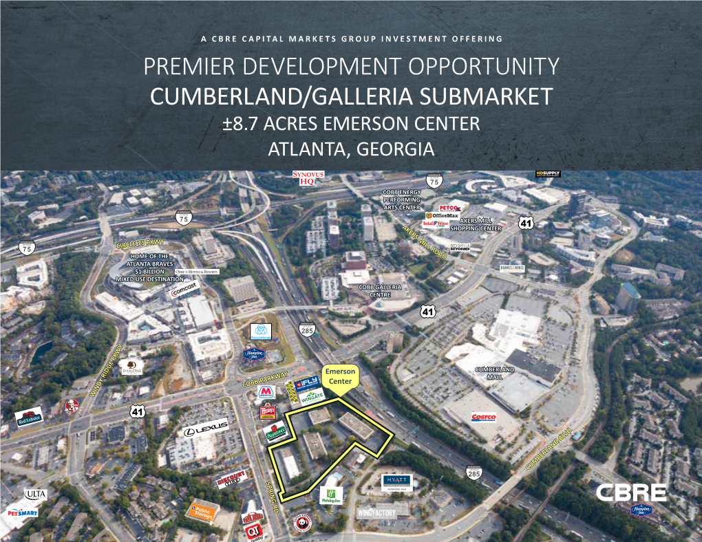 Premier Development Opportunity Cumberland/Galleria Submarket