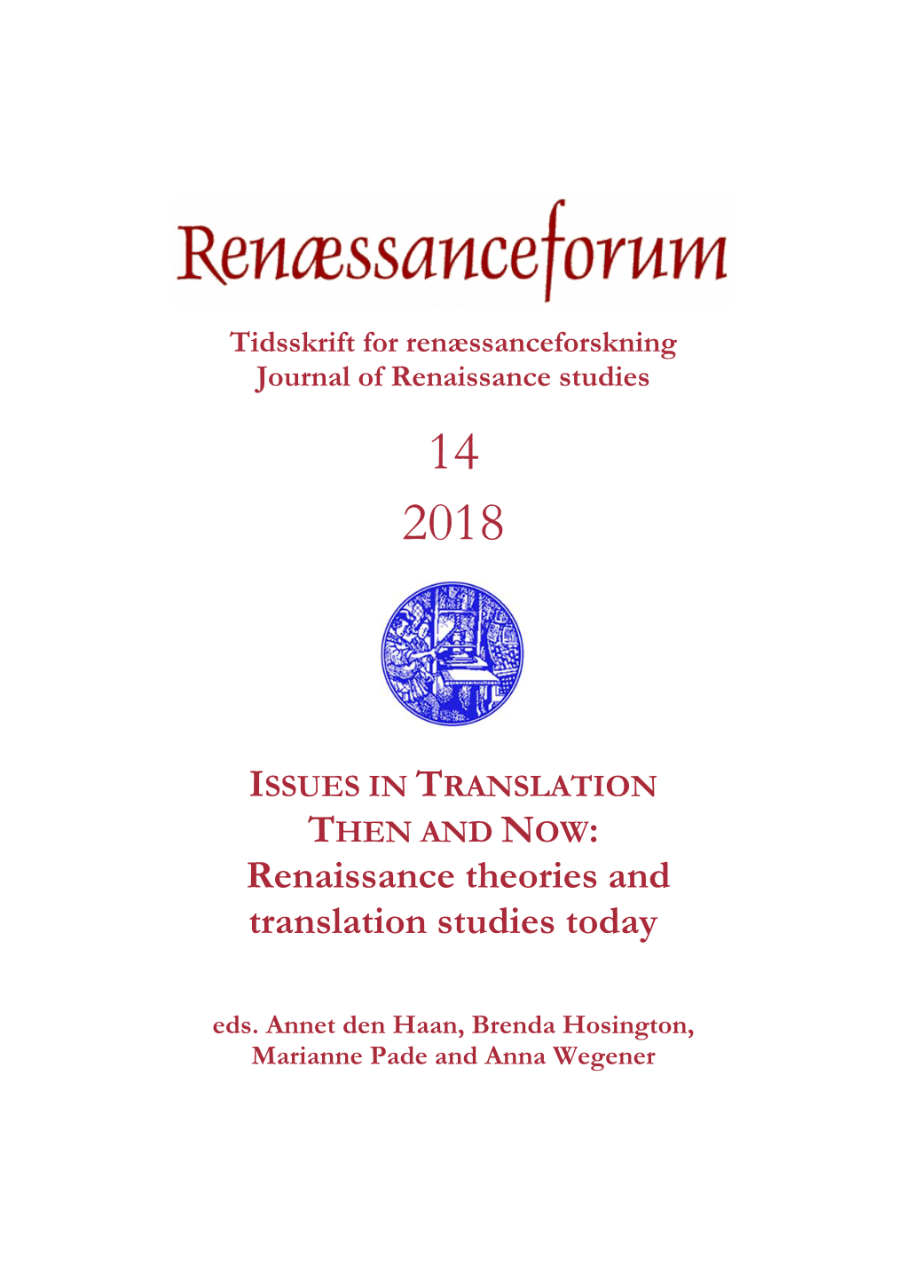 Renaissance Theories and Translation Studies Today Eds