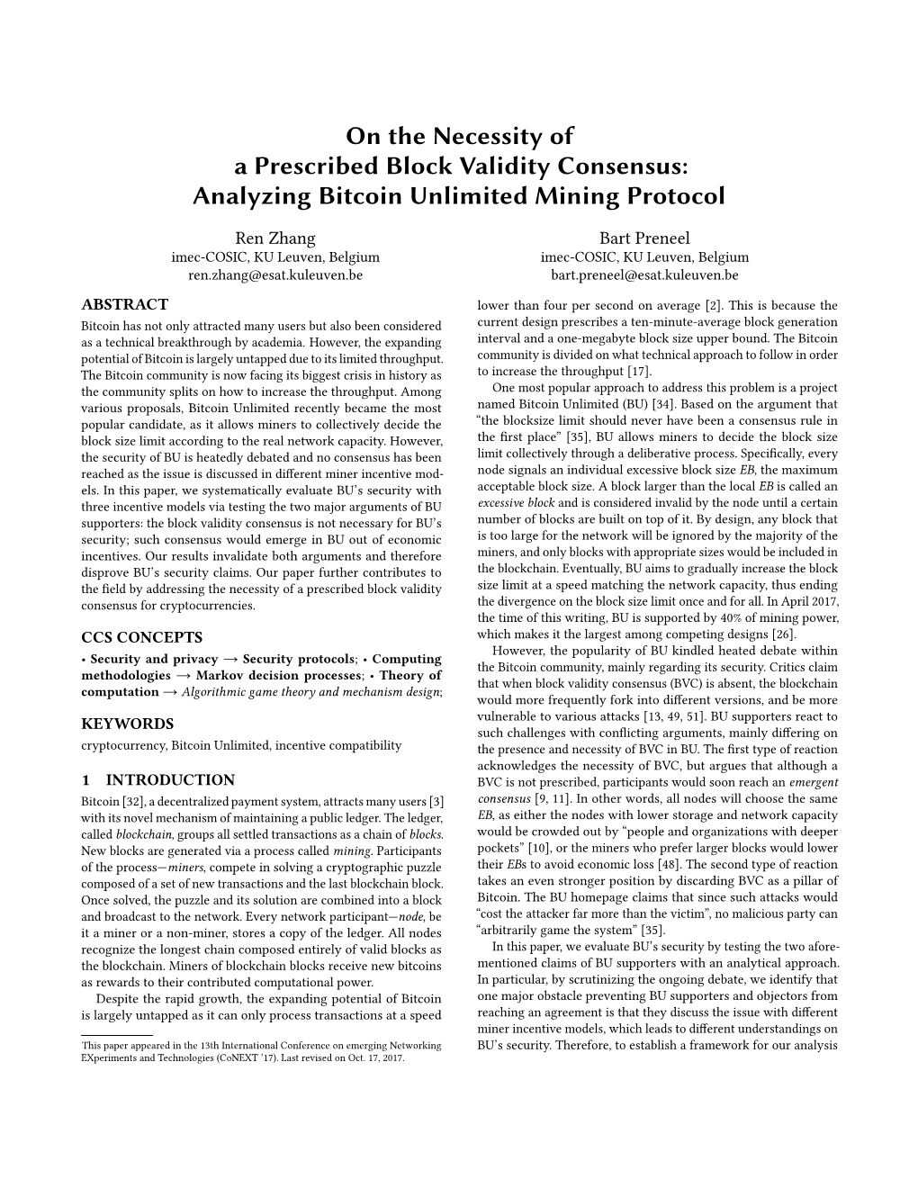 On the Necessity Ofa Prescribed Block Validity Consensus:Analyzing Bitcoin Unlimited Mining Protocol