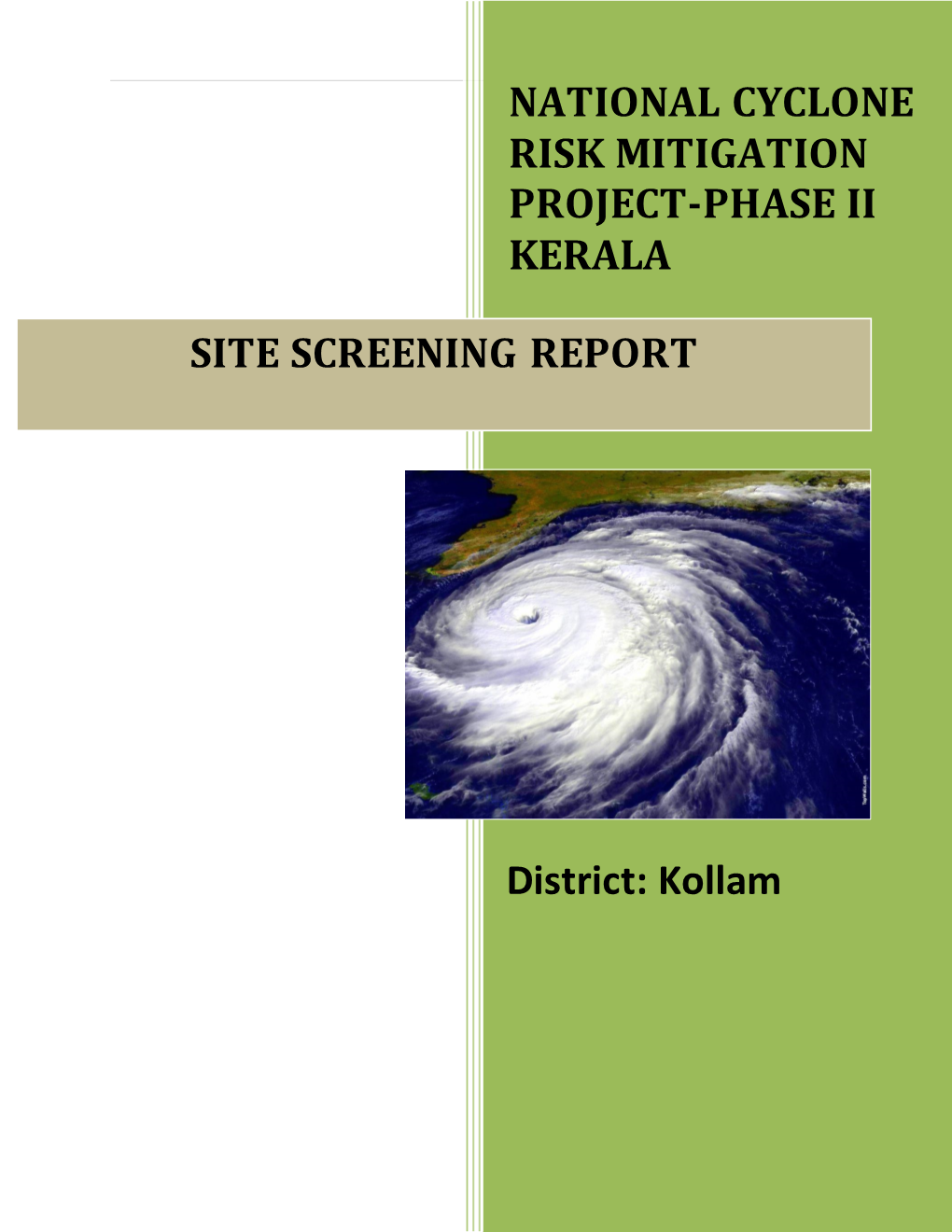 Kollam SITE SCREENING REPORT