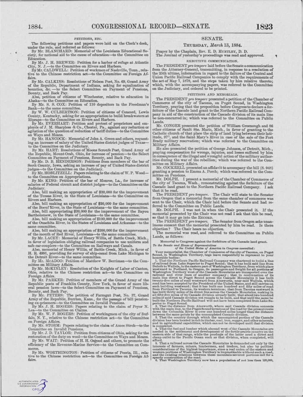 Congressional Record-Senate. 1823