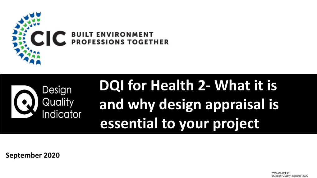 DQI for Health 2- What It Is and Why Design Appraisal Is Essential to Your Project