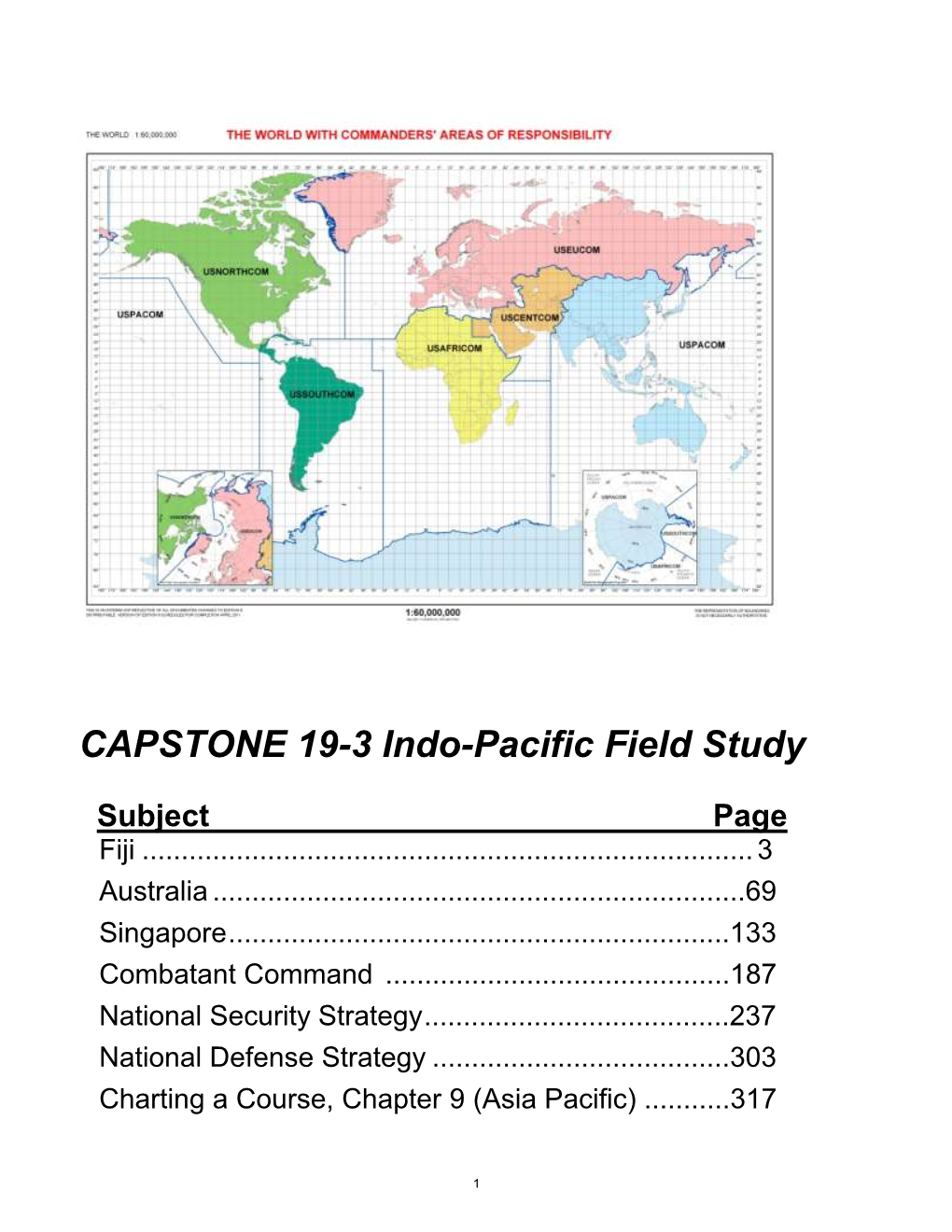 CAPSTONE 19-3 Indo-Pacific Field Study