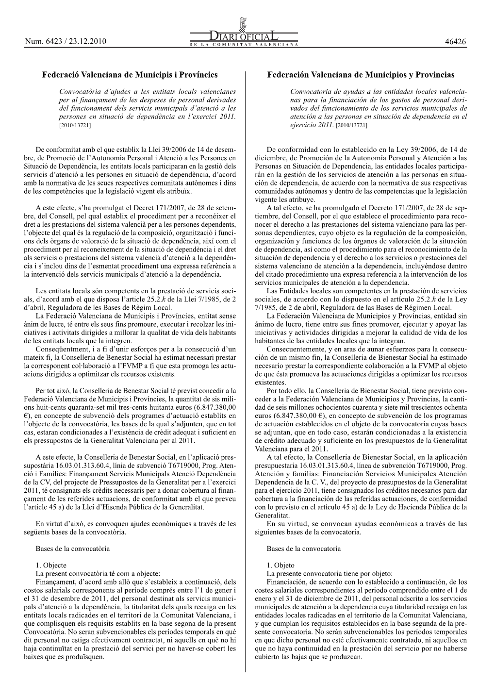 Federació Valenciana De Municipis I Províncies Federación Valenciana De Municipios Y Provincias