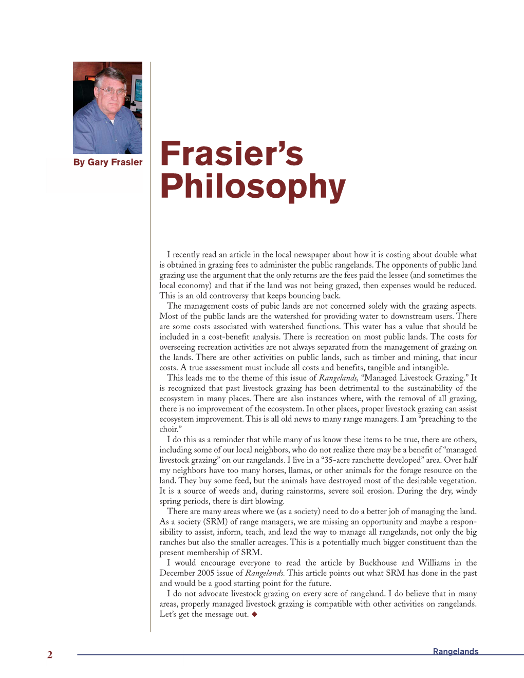 Frasier's Philosophy