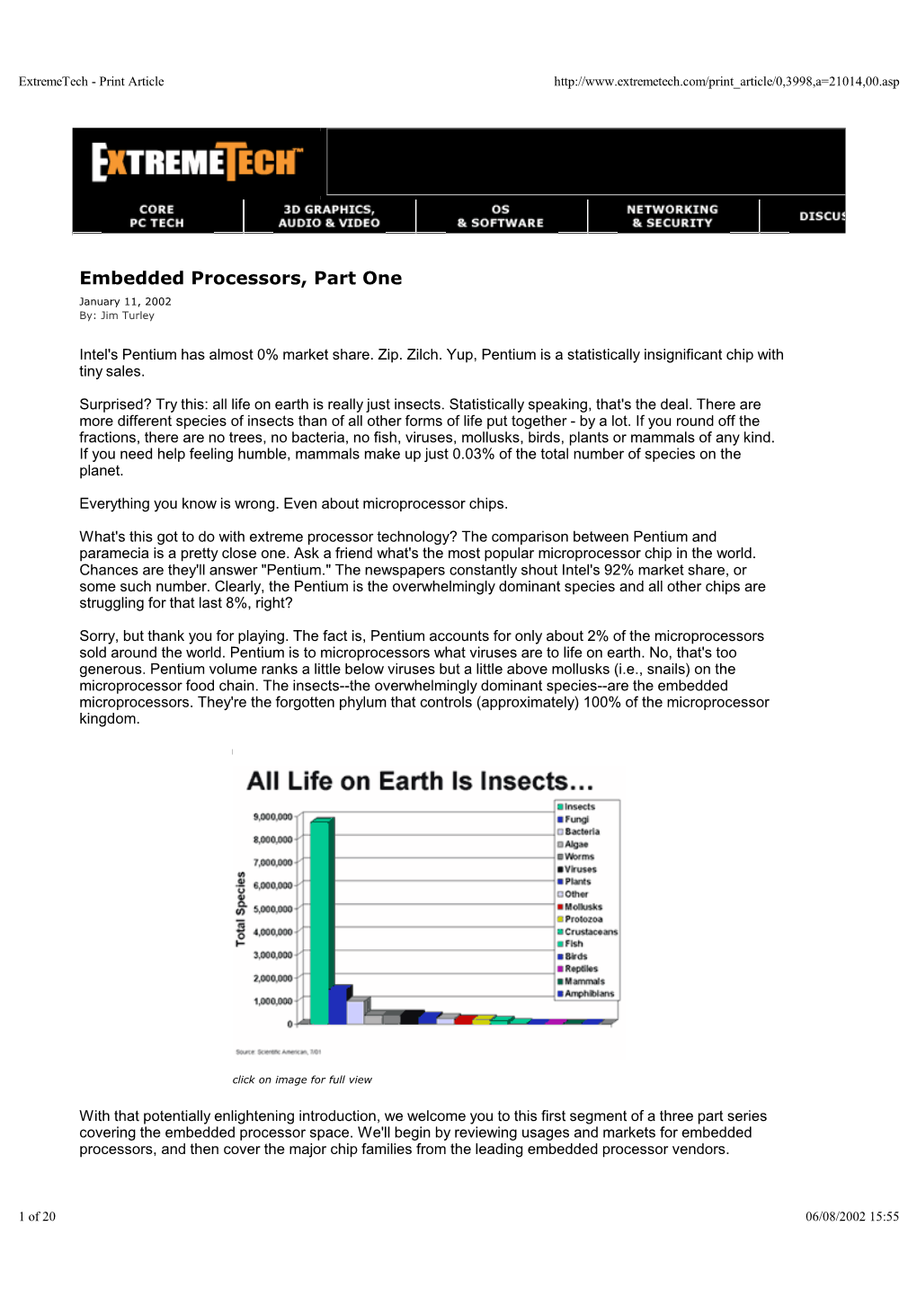 Embedded Processors, Part One January 11, 2002 By: Jim Turley