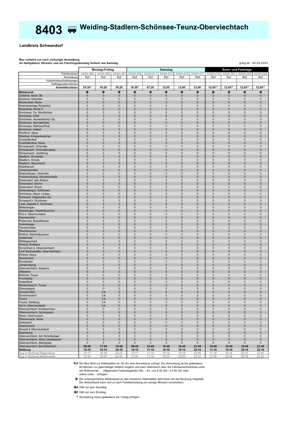 Kopie Von 200602 Fahrplan Schwandorf Komplett Neu.Xlsx