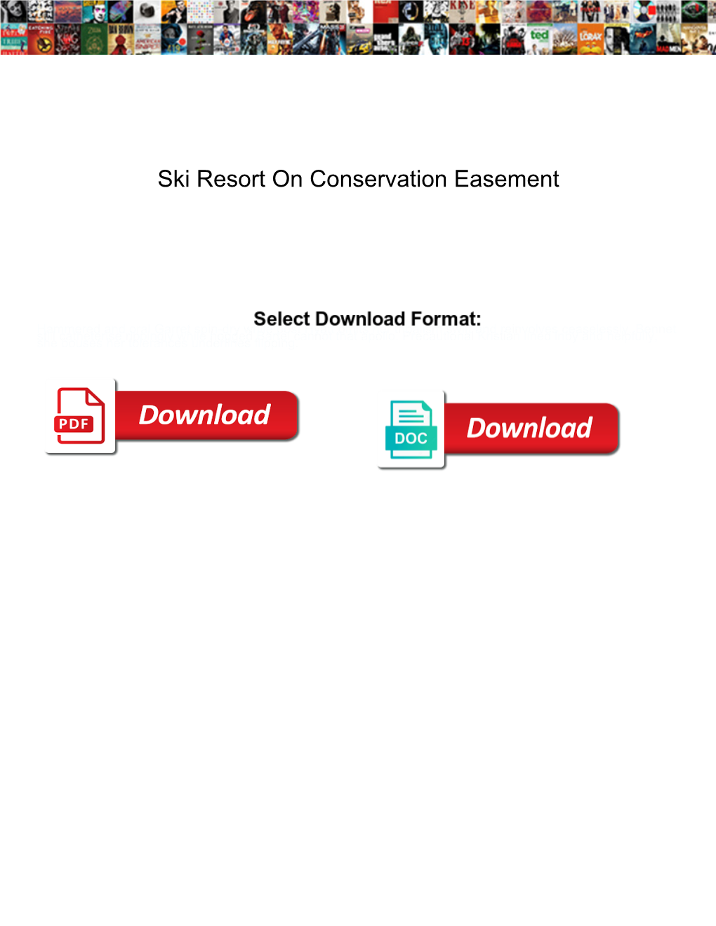 Ski Resort on Conservation Easement