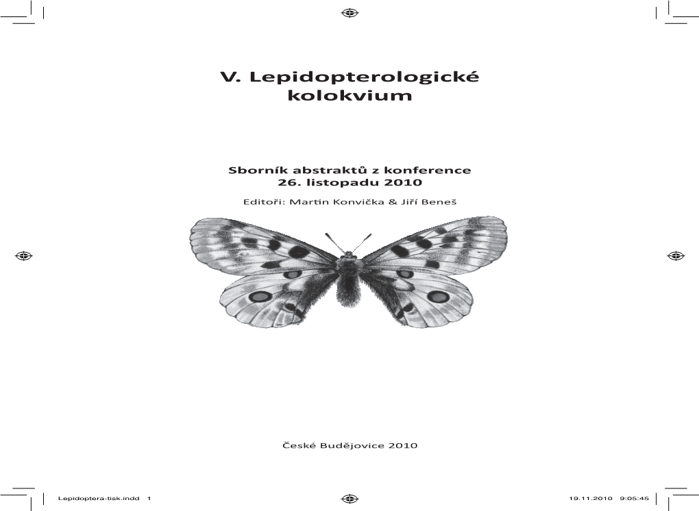 V. Lepidopterologické Kolokvium 2010