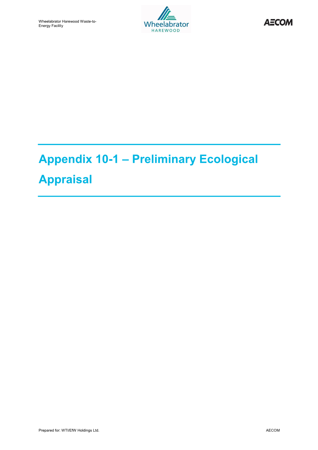 Preliminary Ecological Appraisal