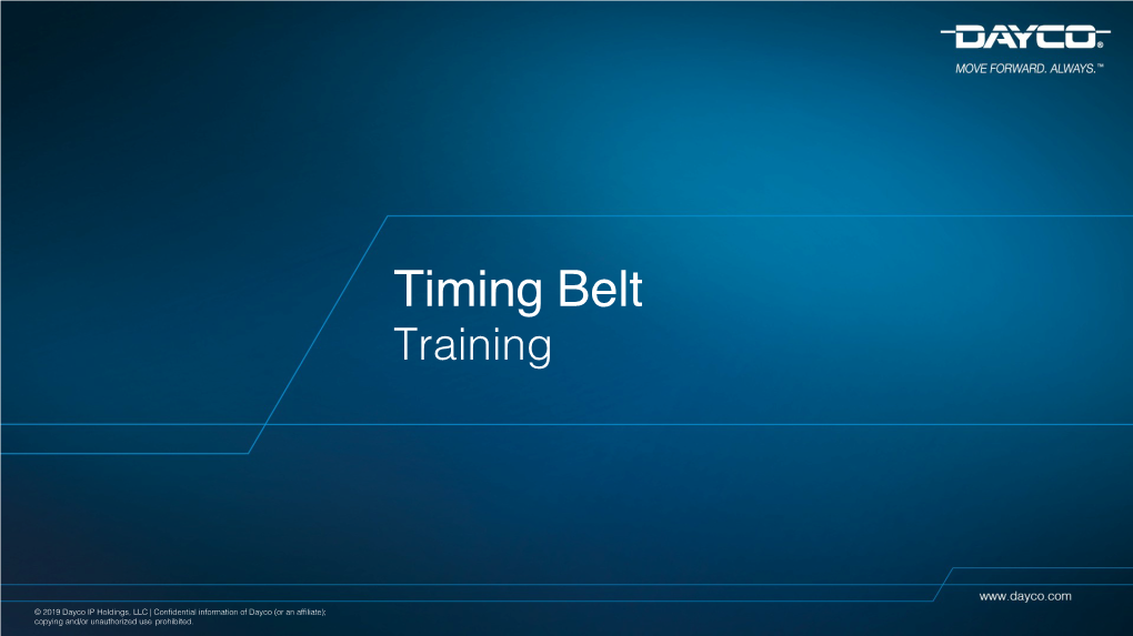 Timing Belt Training