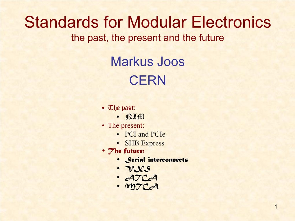 ISOTDAQ-Modular Electronics.Pdf
