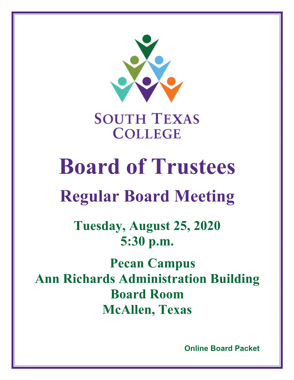 2020-07-28 Regular Board Meeting Packet