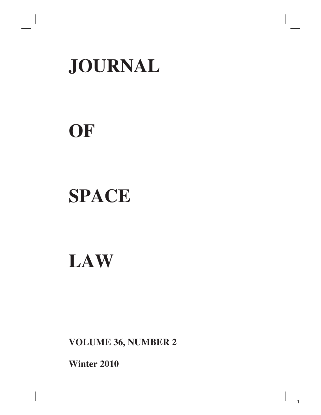 515051 Journal of Space Law 36.2.Ps