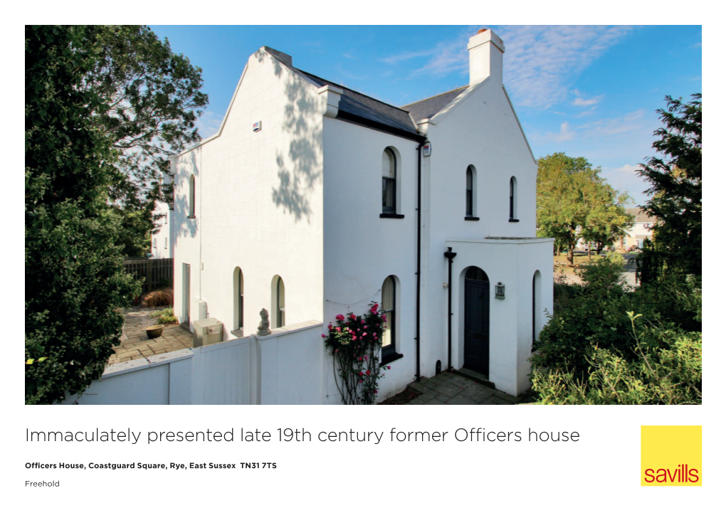 Immaculately Presented Late 19Th Century Former Officers House