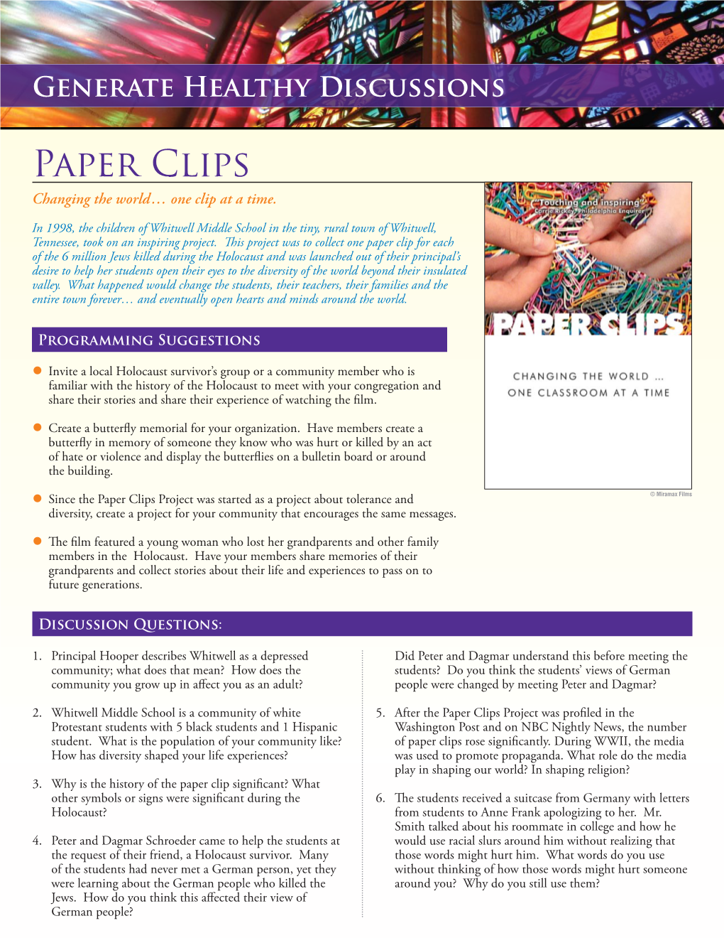 Paper Clips Changing the World… One Clip at a Time