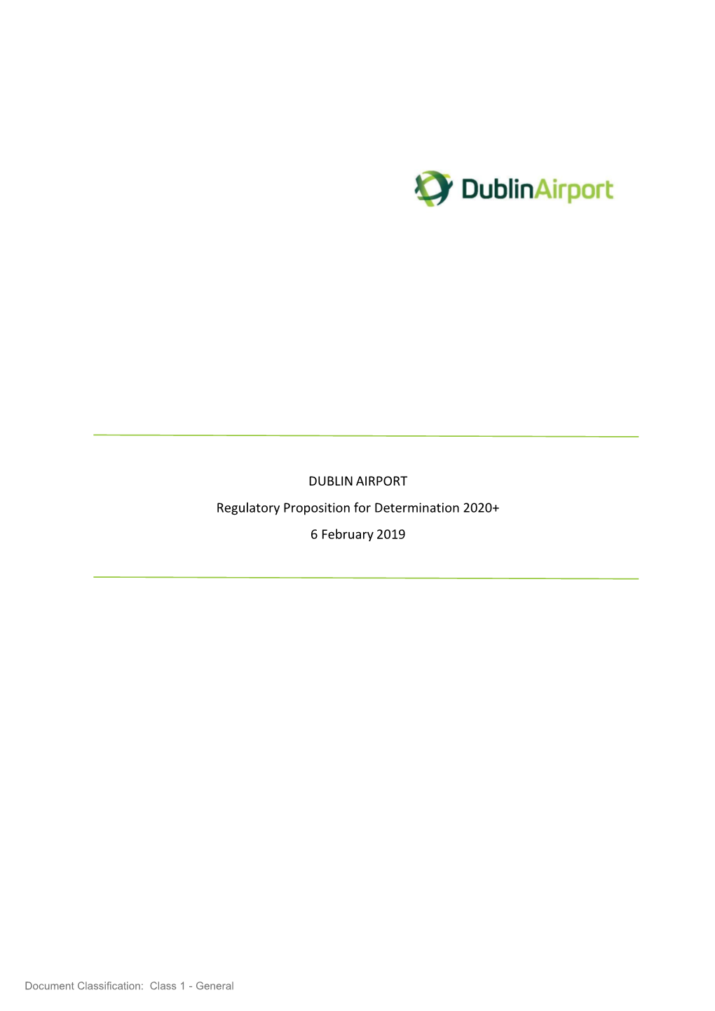 Dublin Airport's Regulatory Proposition