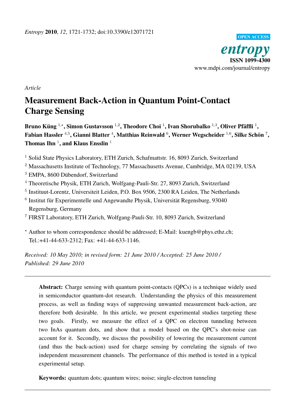 Measurement Back-Action in Quantum Point-Contact Charge Sensing