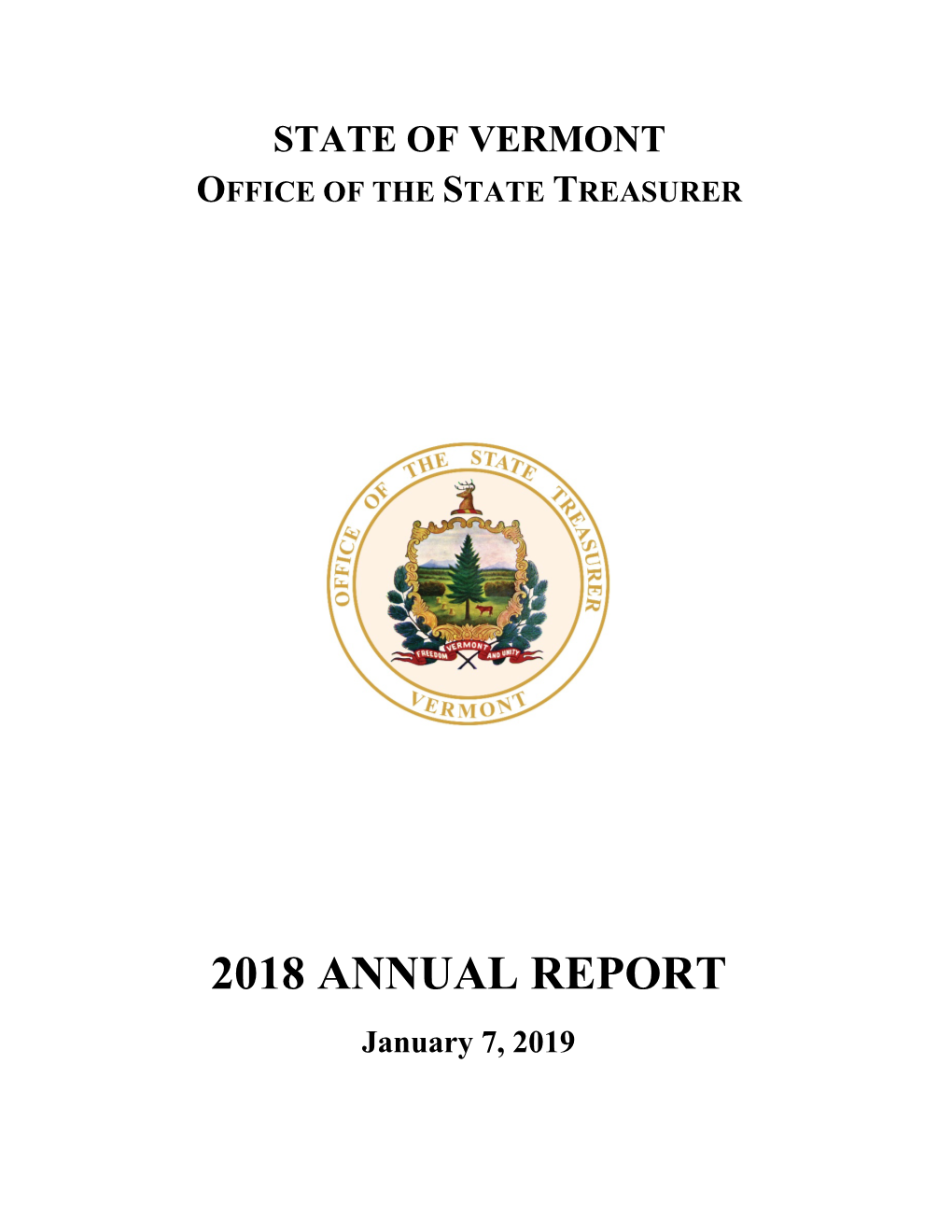 2018 ANNUAL REPORT January 7, 2019 LETTER of TRANSMITTAL