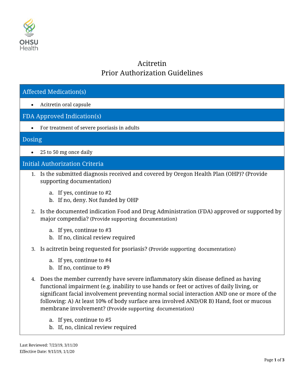 Acitretin Prior Authorization Guidelines