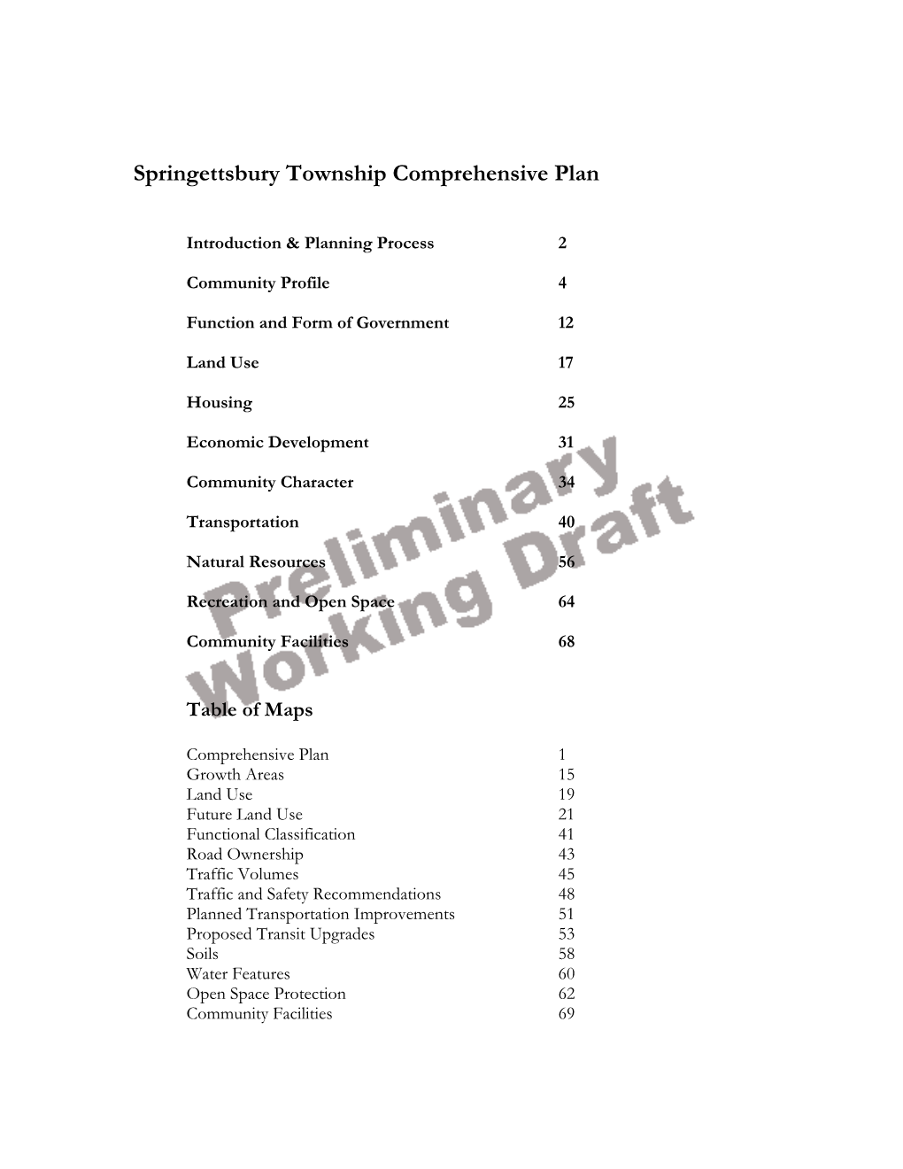 Springettsbury Township Comprehensive Plan