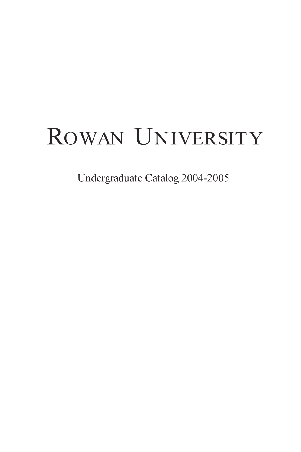 2004-2005 Undergraduate Catalog