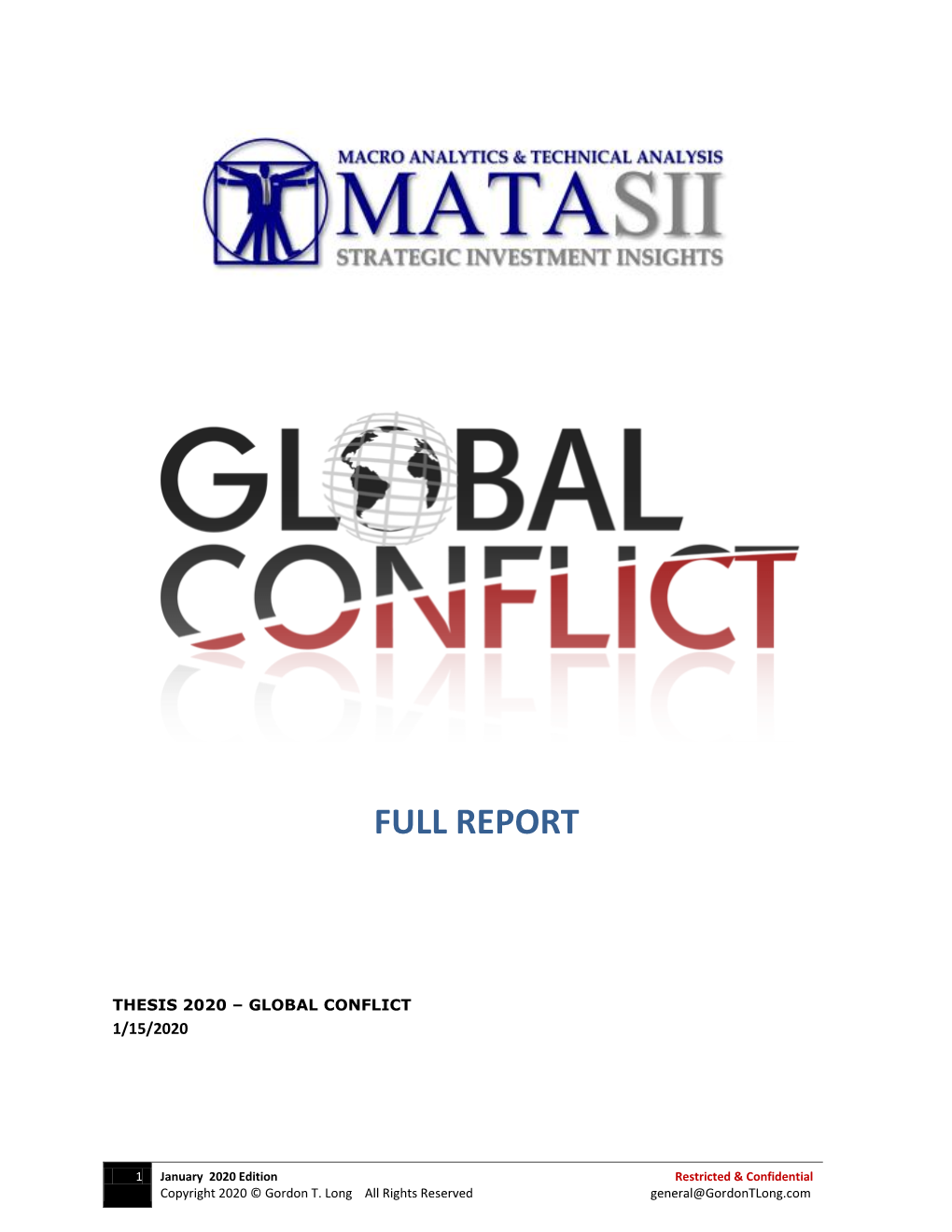 Global Conflict 1/15/2020