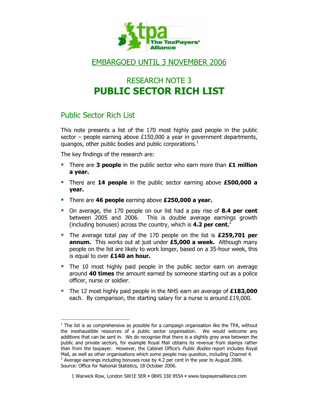 Public Sector Rich List