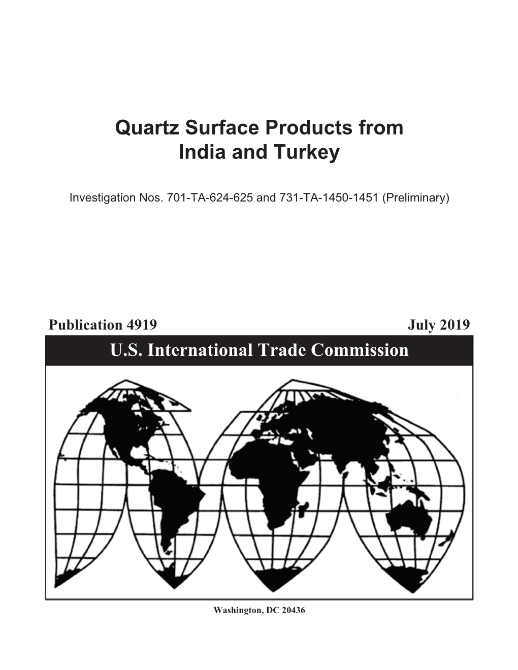 Quartz Surface Products from India and Turkey