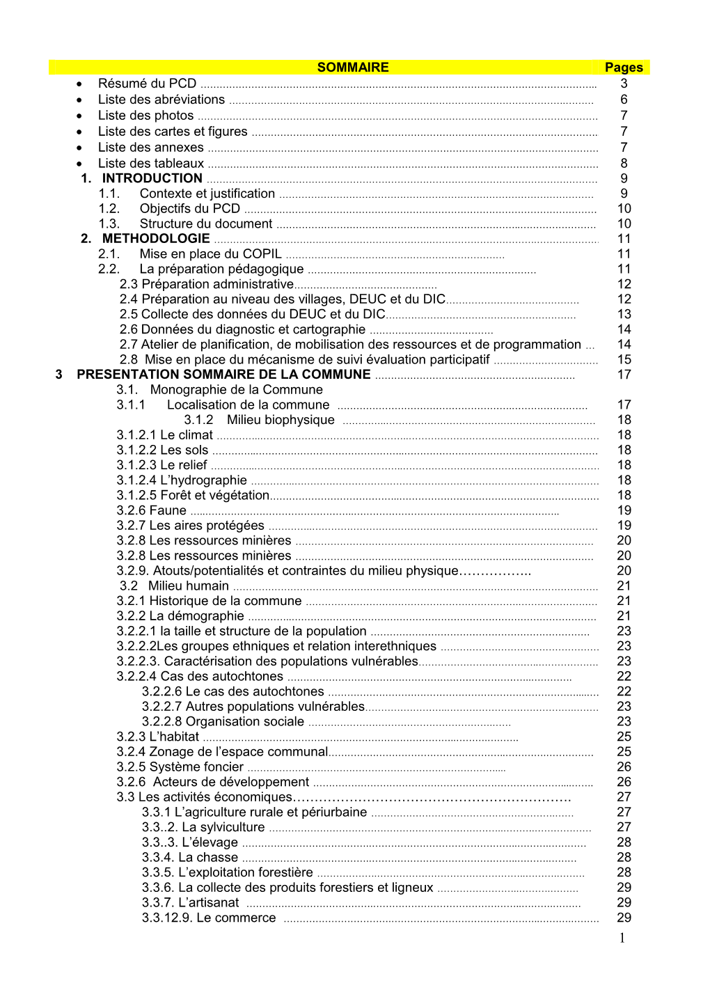 SOMMAIRE Pages 3 6 7 7 7 8 9 9 10 10 11 11 11 12 2.4