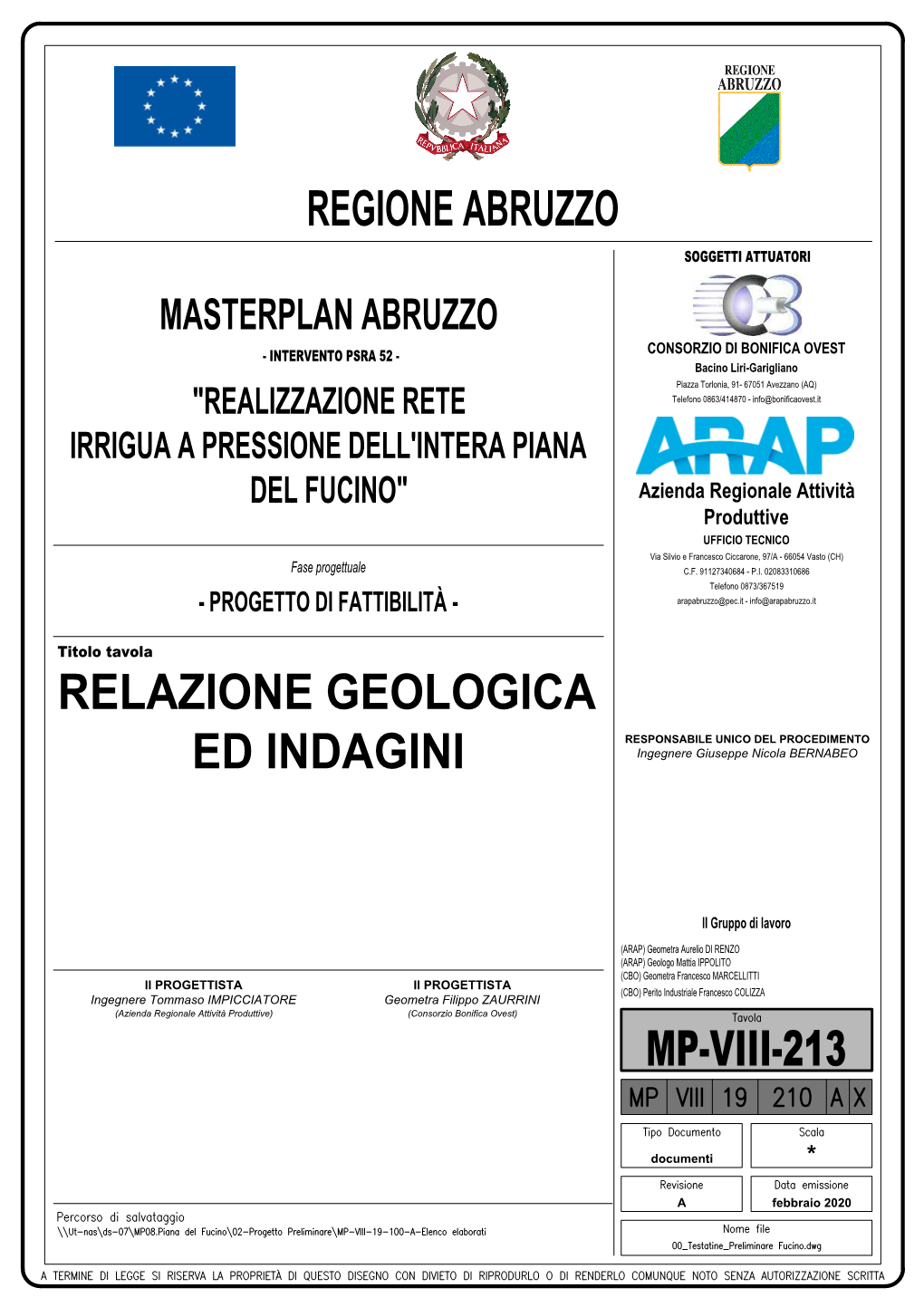 Mp-Viii-213 Relazione Geologica Ed Indagini Regione Abruzzo