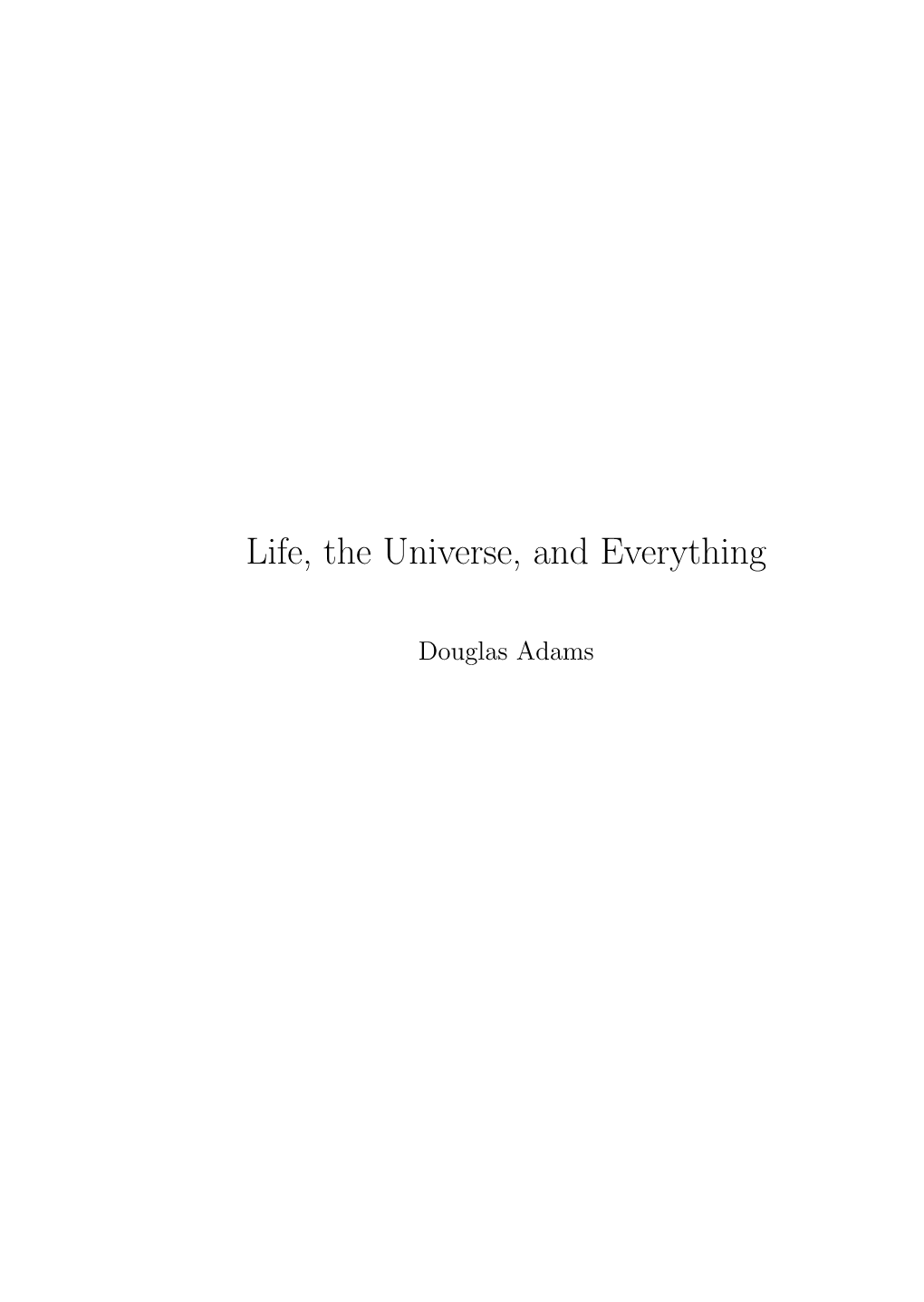 Life Universe and Everything.Pdf