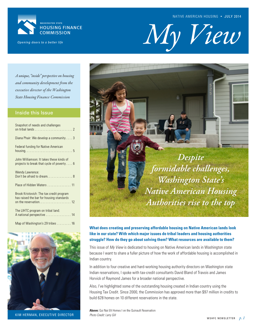 WSHFC | My View | Washington State Native American Housing Authorities