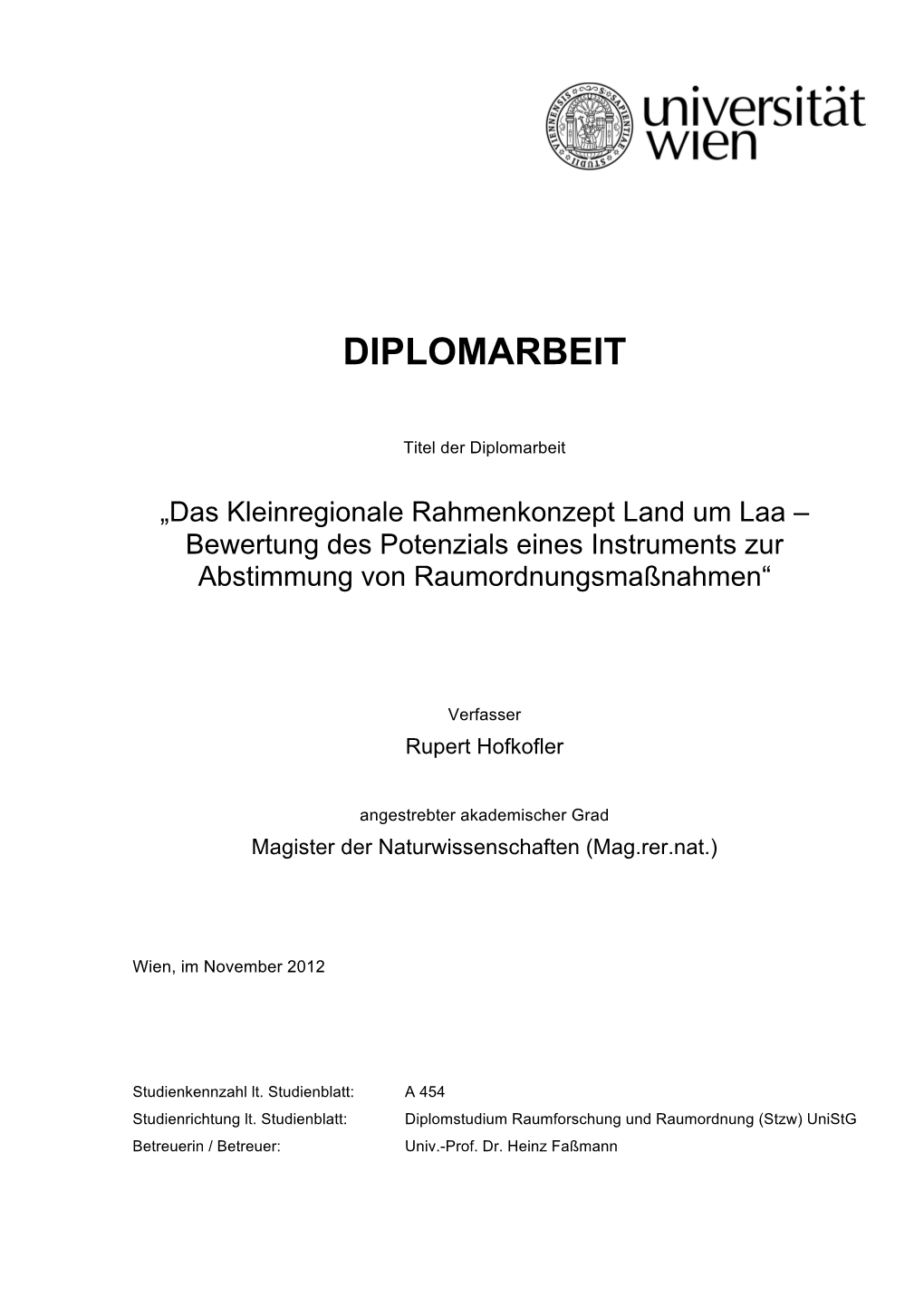 Diplomarbeit